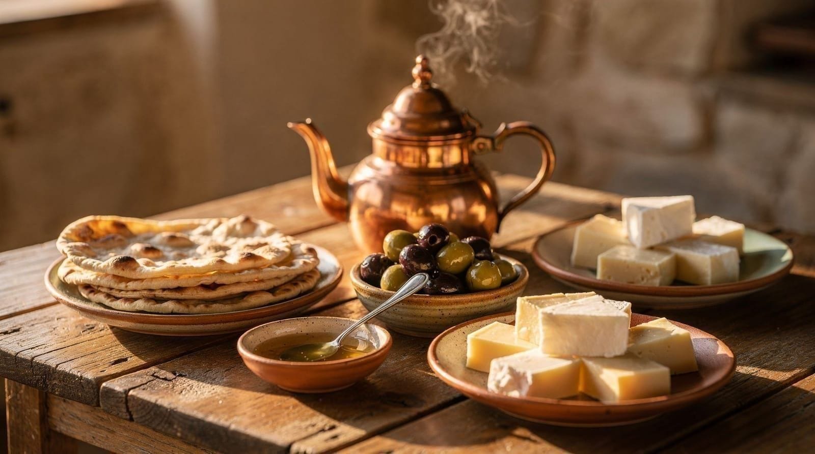 Le petit-déjeuner turc dans les hôtels troglodytes de Cappadoce