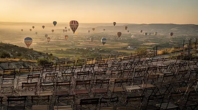 Watching the balloons without flying in Cappadocia